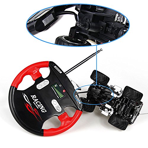 haomsj Hummer RC Radio Remote Control Car Off-Road Rock Vehicle 1:43 High Speed Alloy Racing Cars Camouflage (49MHz)