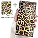BITOBE Designed for iPhone Square Edges Case with Phone Ring Stand Grip Holder Soft TPU Slim Phone Cover Leopard