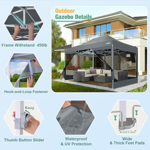 COBIZI 10x15 Heavy Duty Pop Up Canopy Tent Review: Large Gazebo with Mosquito Netting image 27