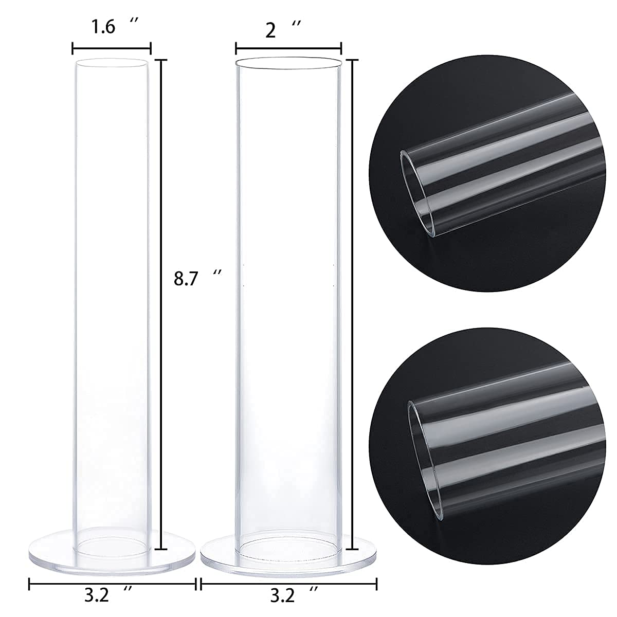ByKen Jewelry ByKen 2PcS Acrylic Scrunchie Holder Organizer,Hair Ties Holder for Bathroom,Clear Hair Accessories Bowknot Organizer,Room Decor for Girls