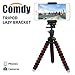 COMDY rrx-697 Mini Cell Phone Tripod Stand, Flexible Mobile Phone Holder, Octopus Mount for iPhone, Samsung, Camera - Black and Red