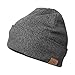 OZERO Winter Daily Beanie Stocking Hat - Warm Polar Fleece Skull Cap for Men and Women Purple/Gray/Black