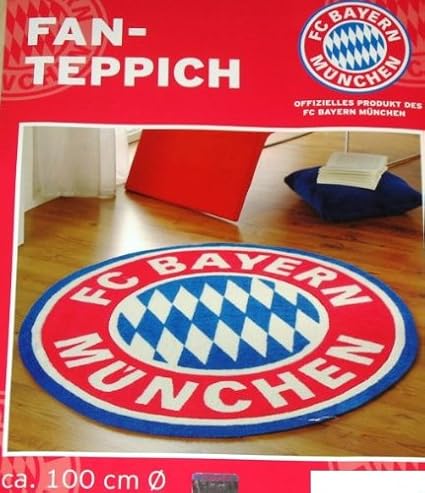 Fc Bayern Munchen Fan Teppich Rund 100 Cm Mit Logo Amazon De