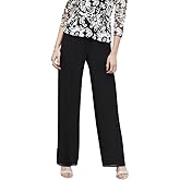 Alex Evenings Womens Straight Leg Dress Pant for Mother of The Bride, Elegant Party Outfit (Petite and Regular Sizes)