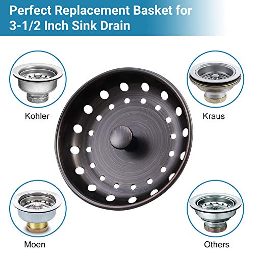 KONE Kitchen Sink Stopper and Strainer Oil Rubbed Bronze Sink Drain ...