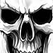 Hot Leathers mens Double Sided GMD1080 mens Ghost Skull Dual Side White Shirt, White, 3X-Large