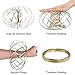 HAS Magic Flow Ring Spiral Spring Toy Multi Sensory Arm Spinner Toy Science Education and Interaction Flow Ring for Kids and Adults Magic Fluid Bracelet Spring Toys (Rainbow&Gold)