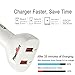 Quick Car Charger QC3.0 PowerMore Dual USB Port Fast Charge [QC2.0 Compatible]For Note5, S6 S7 Edge, LG G4, iPhone 6s/7 Plus, iPad (No Cable)