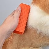 Pet Hair Remover Brush, PYRUS Silicone Pets Grooming Tools  Puppy, Dogs, Cats, Shedding Massage Brush (Orange)
