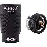Z-BOLT LED Light Head (Black) &amp; 600/M600 Adapter - Replaces SF KE2-B Light Head - Water Resistant, Shock Resistant, 200 Meter Beam Throw
