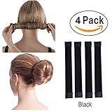 4 Pcs French Bun Maker Women Girls Kids Magic Hair Styling Donut Bun Maker Former Foam French Twist Hairstyle Clip DIY Doughnuts Hair Bun Tools