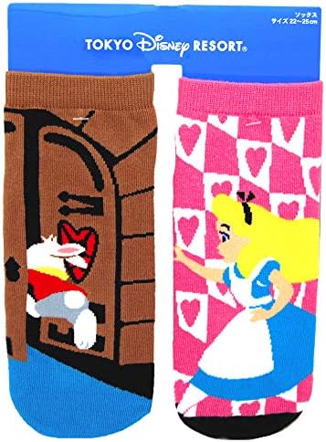 Amazon Co Jp ディズニー 左右柄違い ソックス アリス 白うさぎ 22 25cm 靴下 くつした ウェア 可愛い キャラクター 不思議の国のアリス リゾート限定 服 ファッション小物
