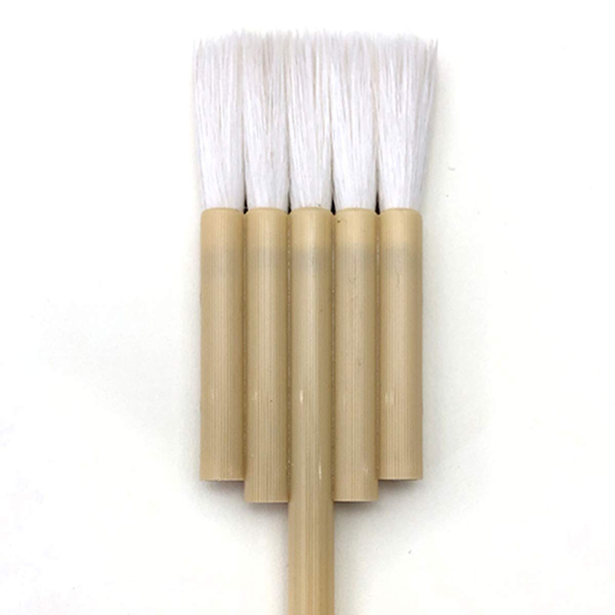 Original Handmade Watercolor Mixed Natural Hair Brush | Flat, 5 Lines, Light Brown | 30mm Hair Length | 36mm Width