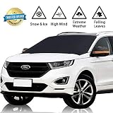 GD6 Windshield Cover Snow Magnetic Shade Ice Frost Rain Resistant, Waterproof Windproof Outdoor Car Covers,Fits Windshields of Various Sizes