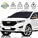 GD6 Windshield Cover Snow Magnetic Shade Ice Frost Rain Resistant, Waterproof Windproof Outdoor Car Covers,Fits Windshields of Various Sizes