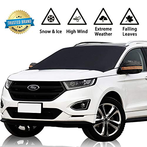 GD6 Windshield Cover Snow Magnetic Shade Ice Frost Rain Resistant, Waterproof Windproof Outdoor Car Covers,Fits Windshields of Various Sizes