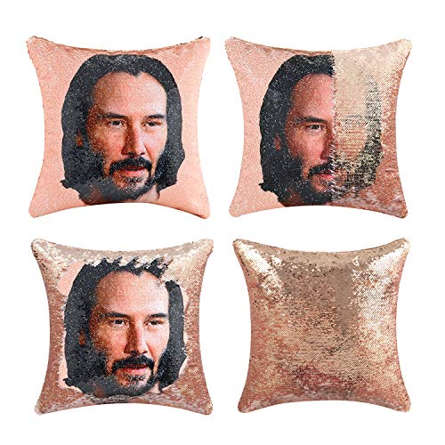 keanu reeves sequin pillow