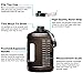 SLUXKE 1 Gallon Water Bottle Portable Water Jug Fitness Sports Daily Water Bottle with Motivational Time Marker,Leak-Proof, Wide Mouth, BPA Free Water Bottles for Sports Gym Fitness Work