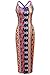 eshion Women Summer Long Backless Bodycon Beach Casual Maxi Floral Print Boho Dress