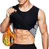 Tooklanet Overhemd Voor Heren Zweetvest Neopreen Sauna Taille Trainer Bodyshaper Afslanken Workout TankTops Voor…