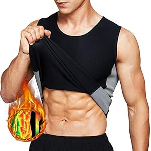 Tooklanet Overhemd Voor Heren Zweetvest Neopreen Sauna Taille Trainer Bodyshaper Afslanken Workout TankTops Voor…