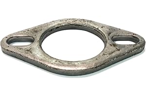 2" Universal Mild Steel Flange Exhaust Pipe 2 bolt oval Cat Back Header Khaos Motorsports