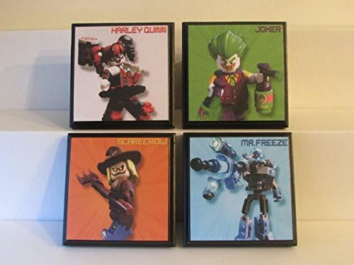 Batman Villains Room Wall Plaques - Set of 4 - Set #4 - Batman Villains Boys Room Decor - Lego Batman