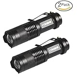 Super Mini Powerful Stronglight Tactical LED Flashlight CybGENE 2 Pieces Hamal V1, Portable Pocket Flashlight for Outdoor, 3 Modes (High/Low/Strobe), Battery Included, a Survival Tool as Extra Bonus