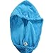 DearyHome Microfiber Hair Drying Towel Ultra Absorbent Soft Hair Turban Wrap for Curly & Long Hair, Blue