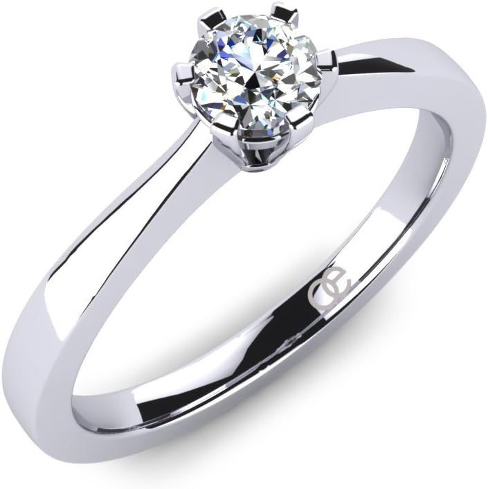 Traditional Beauty Solitaire Engagement Ring Eternite with Brilliant Swarovski Crystal and 925 Sterling Silver is Perfect Choice for Marriage Proposal Including Luxury Gift Box
