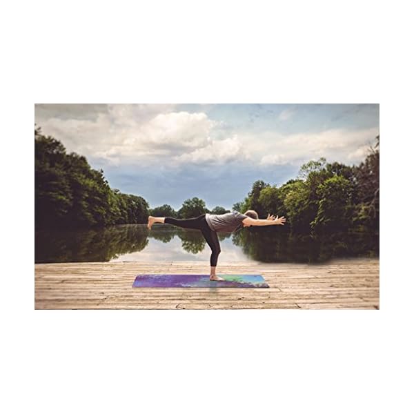 Heathyoga Synergy Yoga Mat Non Slip Hot Yoga Mat, Mat 2in1 Lightweight & Optimal Cushioning 72"x