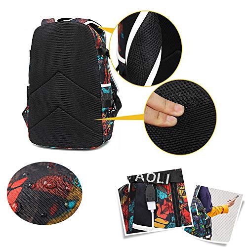Soccer Player Star Cristiano Ronaldo Multifunction Backpack CR7 Travel Student Football Fans Bookbag For Men Women (Style 6)