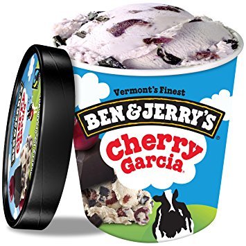 Ben & Jerry's - Vermont's Finest Ice Cream, Non-GMO - Fairtrade - Cage-Free Eggs - Caring Dairy - Responsibly Sourced Packaging, Cherry Garcia, Pint (4 Count)