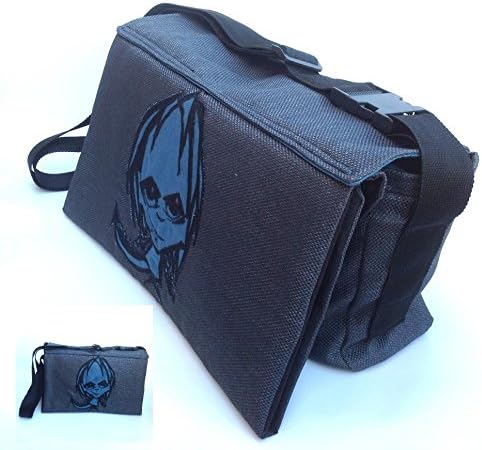 diaper bag for men cool dragon cross body vegan bag with folding changing mat, changeable strap to trolley handles and removable pockets