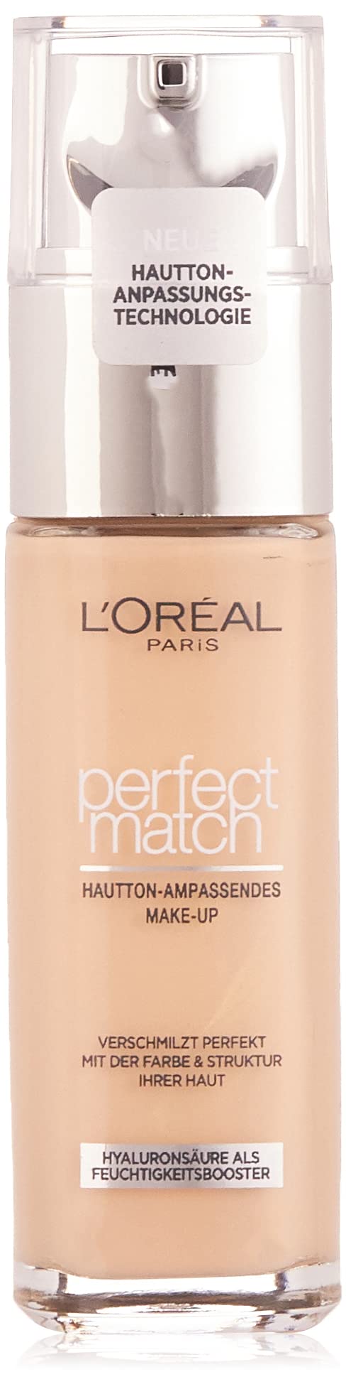 L'Oréal Paris Perfect Match Liquid Foundation with Hyaluronic Acid & Aloe Vera #1.D/1.W Golden Ivory 30ml