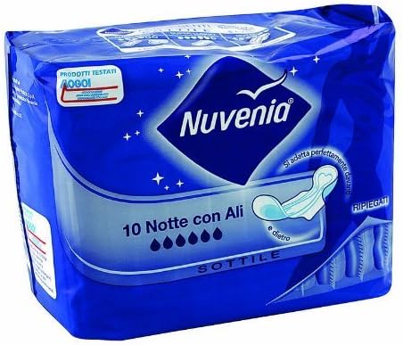 NuveniaÂ ?Â SecureFit Absorbent Thin, Night with WingsÂ ?Â 10Â Pieces by Nuvenia