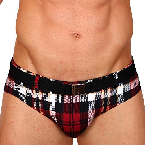 Pistol Pete PPBF311-161 Calypso Brief w/Belt Red Mens Underwear