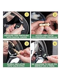 Latón Tire Deflactor Kit universal, ajustable de 4 pieza