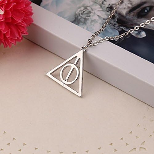 Jewelry Can Be Rotated Vintage Pendant Unisex Round Collares Harry Potter Necklace the Rotatable Deathly Hallows Pendent