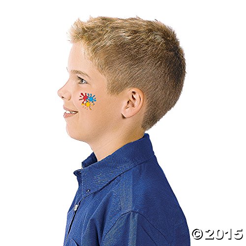 Artist Party Paint Splash Tattoos - 72 pc