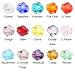 BEADNOVA 4mm Bicone Glass Beads Facted Bicone Crystal Beads for Jewelry Making DIY Craft Beading (1500pcs, 15 Color)