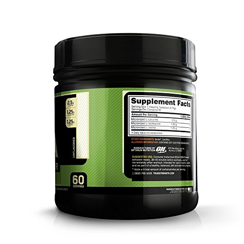 Optimum Nutrition Instantized BCAA 5000mg Powder, Unflavored, 345g