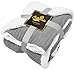 Catalonia Cable Knit Sherpa Throws, Reversible Super Soft Sherpa Sweater Blanket Warm Cozy for Couch Bed 60x50 Gray