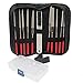 NIUPIKA Diamond Needle File Set with Clean Brush Storage Box, Hand File for Metal Glass Stone Rough Carving,Sharpening Deburring Shaping Jewelry Making Tool Kit 150 Grit
