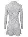 DOUBLJU Marled High Turtle Mock Cowl Neck Long Sleeve Knit A-Line Comfy Basic Tunic Sweater Tops for Womens with Plus Size