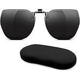 LADYPONYCSC Polarized Clip-on Sunglasses for Men & Women, Universal Fit Over Prescription Glasses with Case
