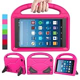 LEDNICEKER Kids Case for Fire HD 8 2018/2017 - ShockProof Handle Friendly Convertible Stand Kids Case for Fire HD 8 inch Tablet (7th & 8th Generation Tablet, 2017 & 2018 Release) - Magenta/Rose