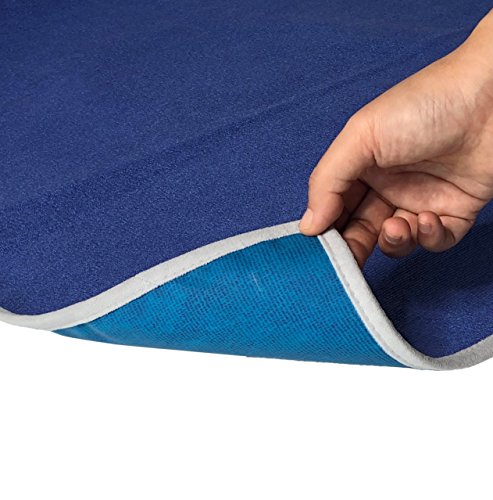 Gummy Grip Cush Yoga Towel - 100% Microfiber Top - Gummy Grip Silicone Backing Grips Mat - No Uncomfortable Raised Dots - Get the Gummy Blue Difference - Makes Great Travel Yoga Mat – 24" x 72"