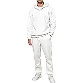 LINMYZAI Men's Tracksuits Long Sleeve Casual Sweatsuits Quarter Zip Hoodie With Track Pants 2 Piece Outfits