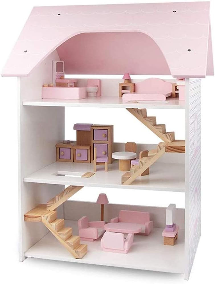 wooden dollhouse for kids